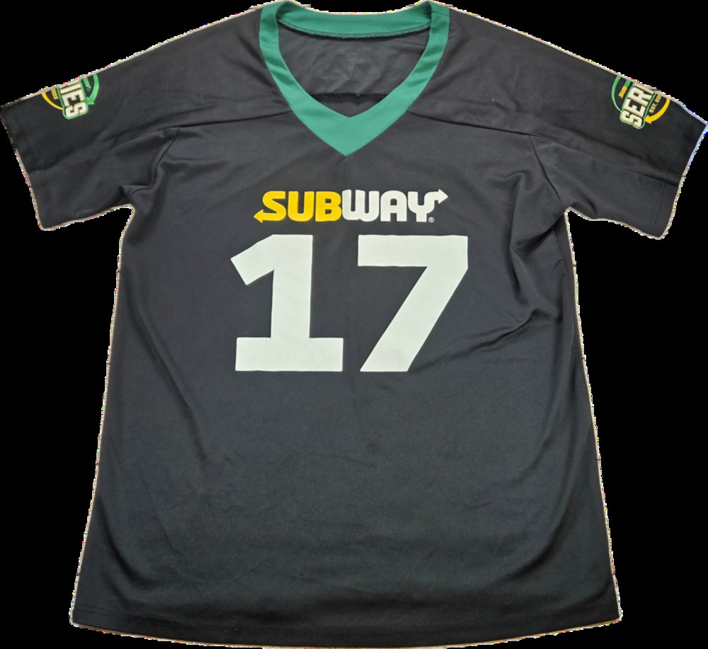 Subway Garlic Roast Beef Jersey Black Medium "Subway Series 17" Polyester